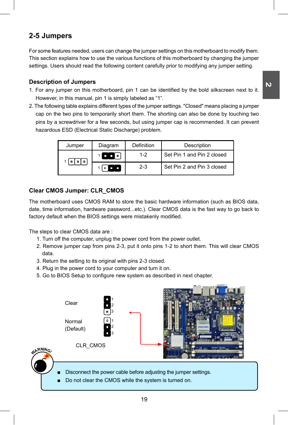 5 jumpers | Foxconn G41M Series User Manual | Page 26 / 75