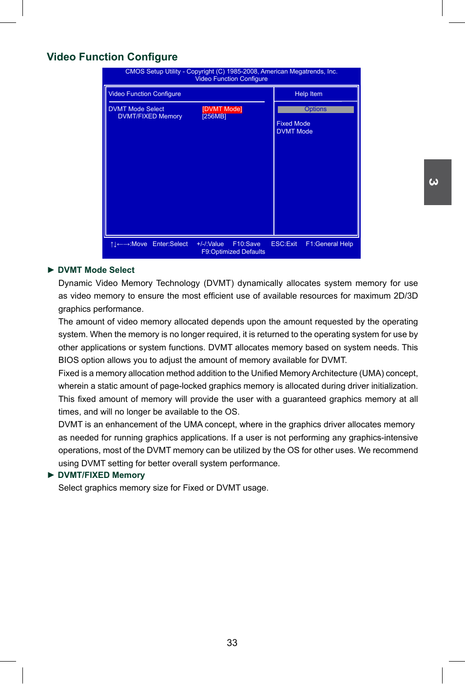 Video function configure | Foxconn G41M Series User Manual | Page 40 / 75