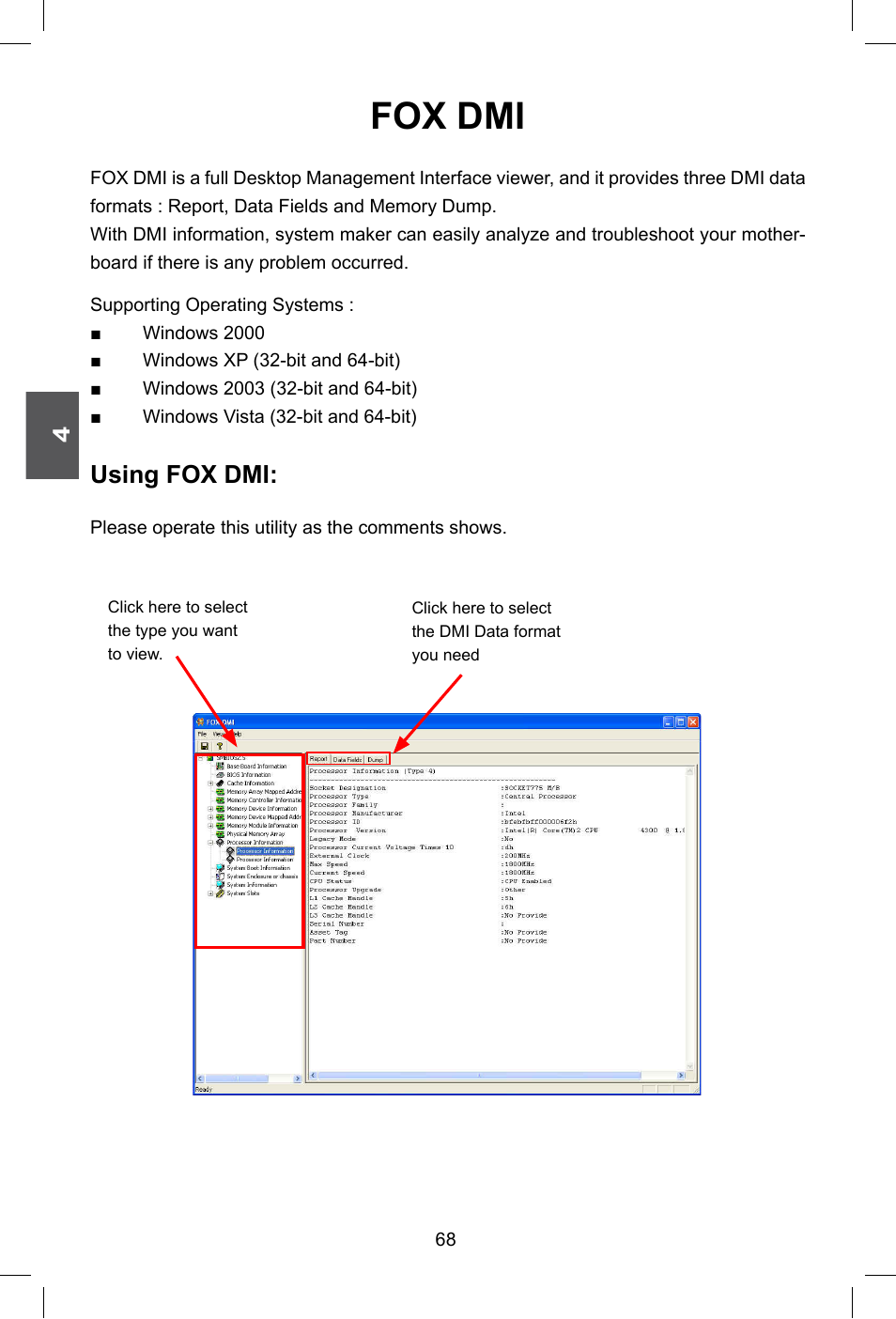 Fox dmi, Using fox dmi | Foxconn G41M Series User Manual | Page 75 / 75