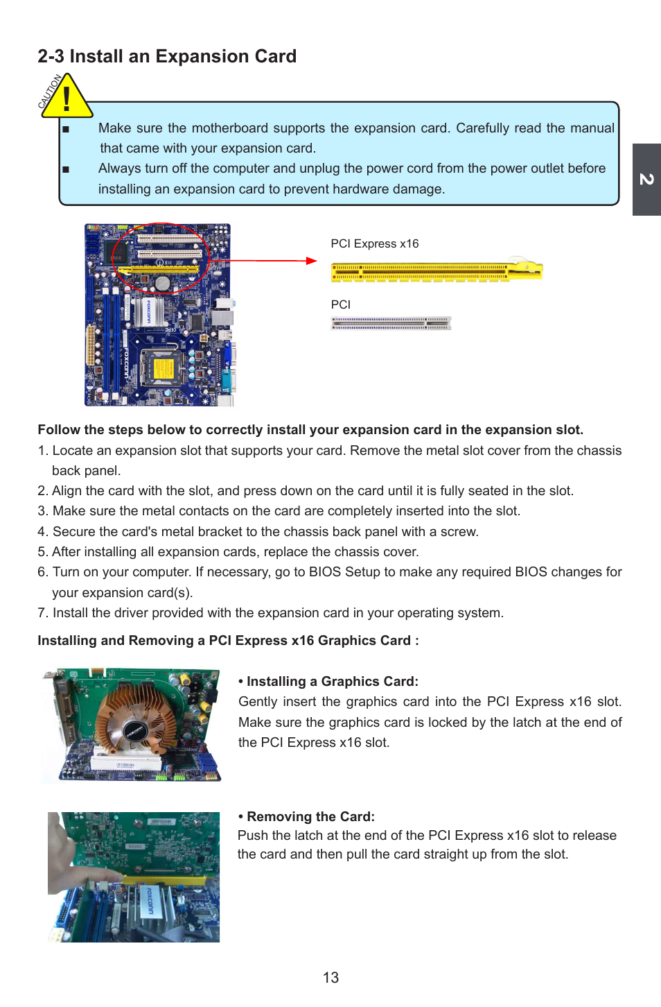 3 install an expansion card | Foxconn G41MD Series User Manual | Page 20 / 51