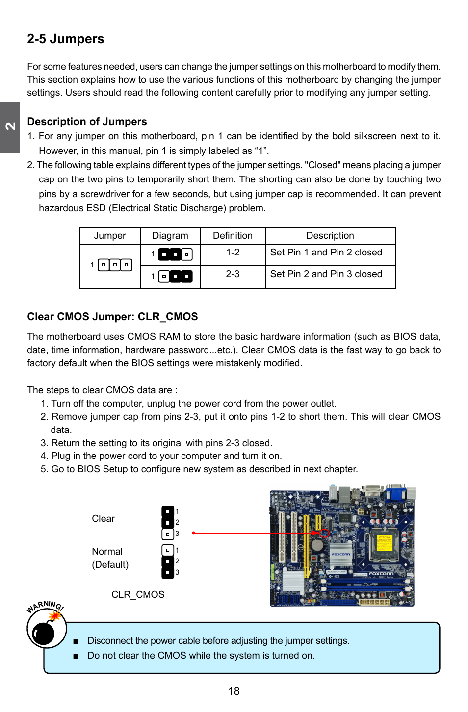 5 jumpers | Foxconn G41MXP User Manual | Page 25 / 74