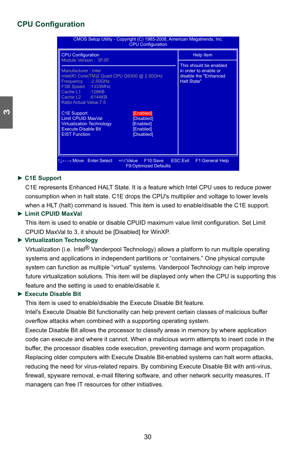 Cpu configuration | Foxconn G41MXP User Manual | Page 37 / 74