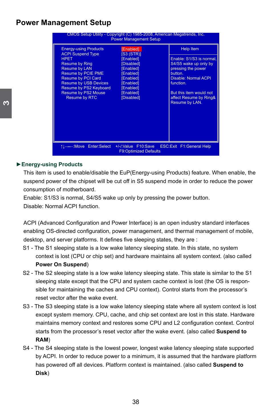 Power management setup | Foxconn G41MXP User Manual | Page 45 / 74