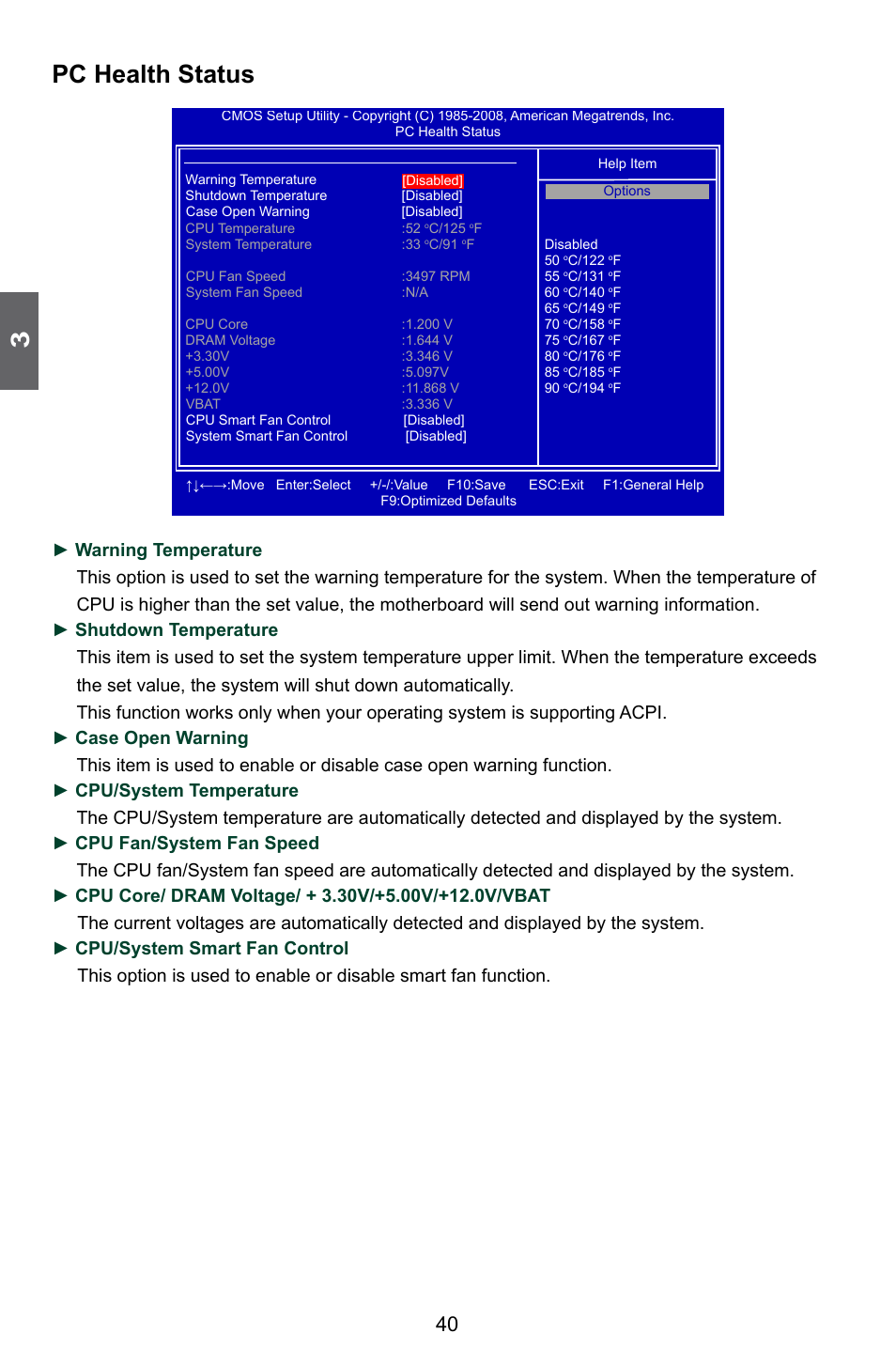Pc health status | Foxconn G41MXP User Manual | Page 47 / 74