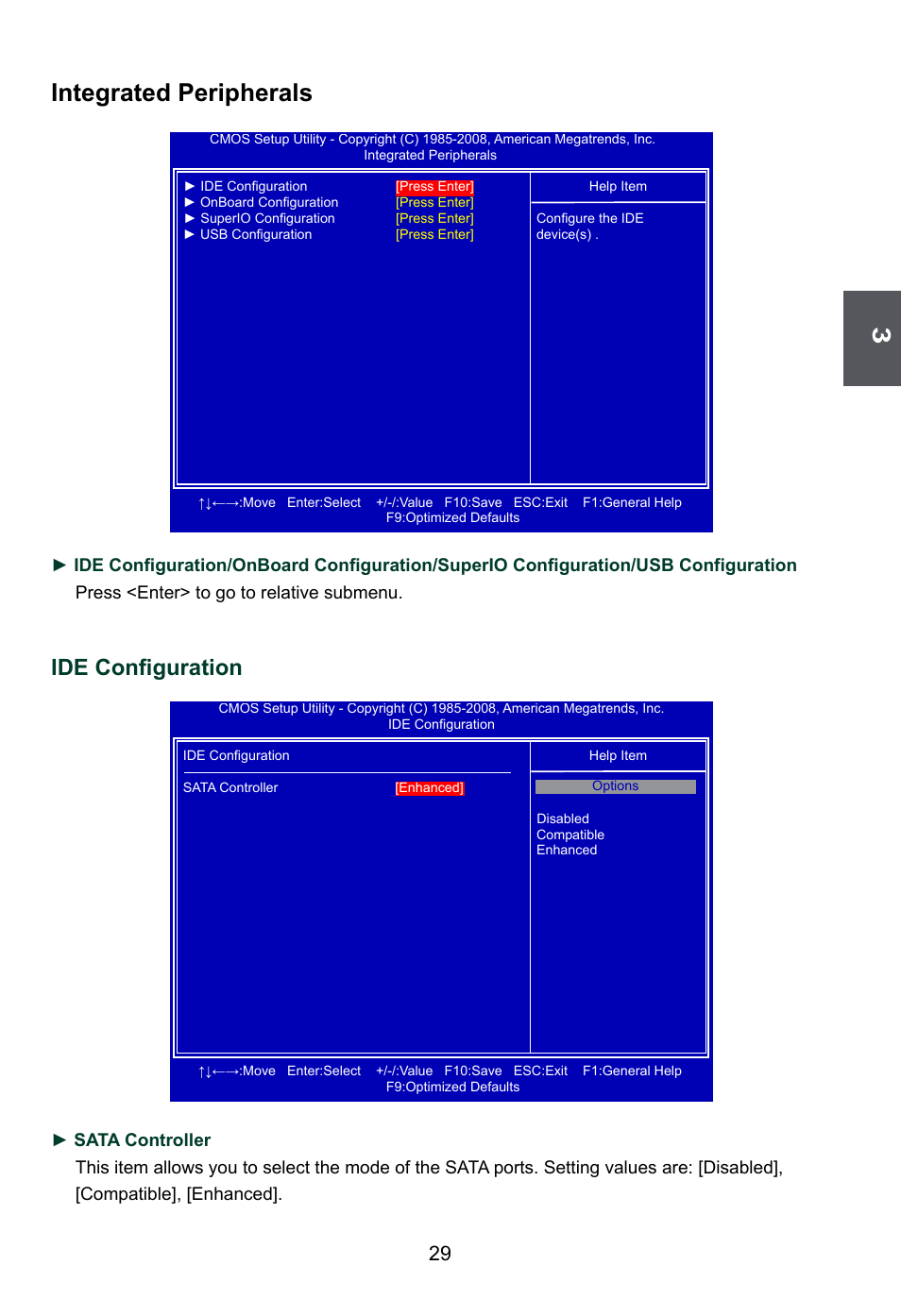 Integrated peripherals, Ide configuration | Foxconn G41S User Manual | Page 36 / 69