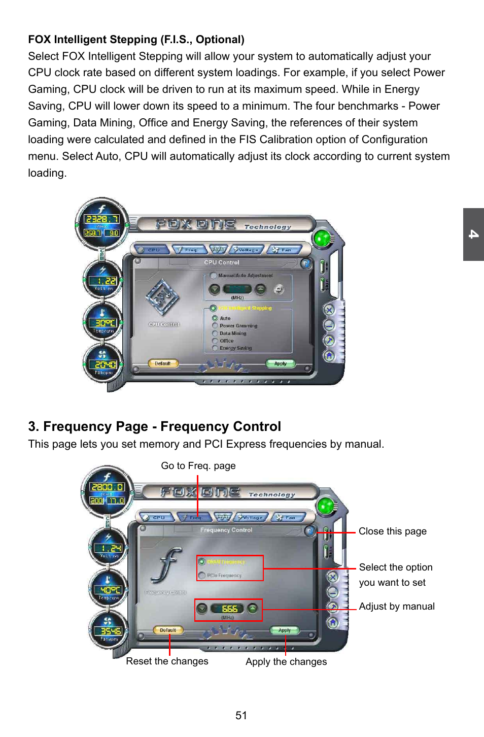 Frequency page - frequency control | Foxconn P41A-G User Manual | Page 58 / 72