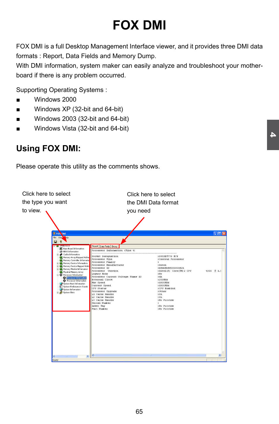 Fox dmi, Using fox dmi | Foxconn P41A-G User Manual | Page 72 / 72