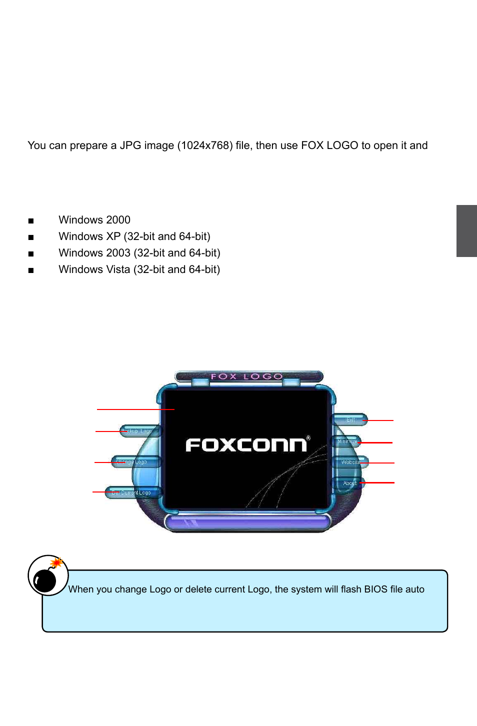 Fox logo, Using fox logo | Foxconn G45M User Manual | Page 76 / 116