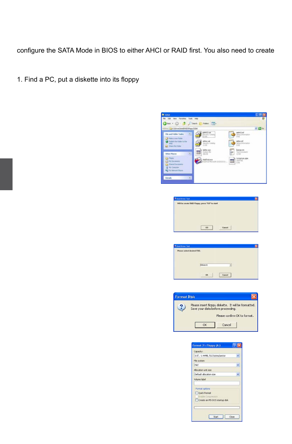 1 create a raid driver diskette | Foxconn G45M User Manual | Page 83 / 116