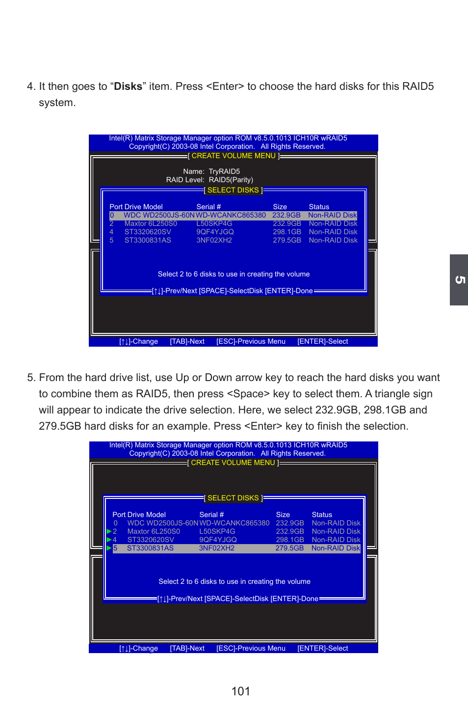 Creating raid 1 | Foxconn G45MG User Manual | Page 108 / 124