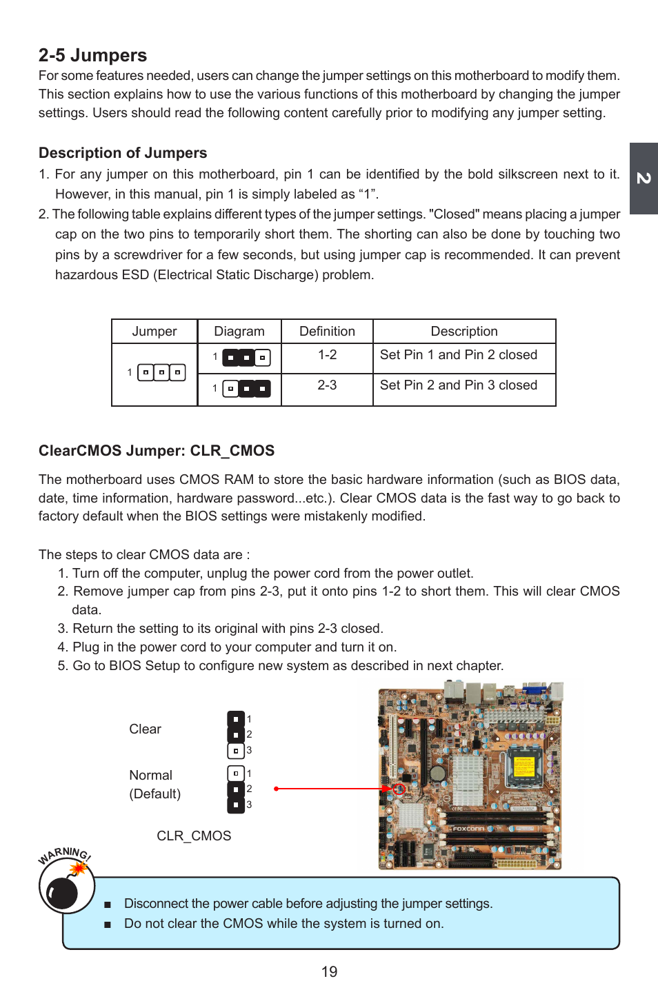 5 jumpers | Foxconn G45MG User Manual | Page 26 / 124