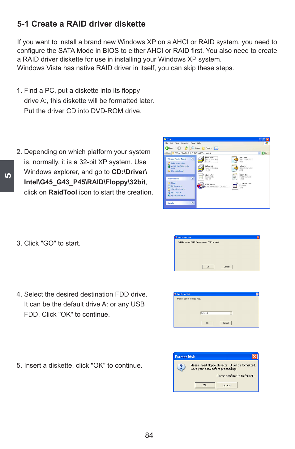 1 create a raid driver diskette | Foxconn G45MG User Manual | Page 91 / 124