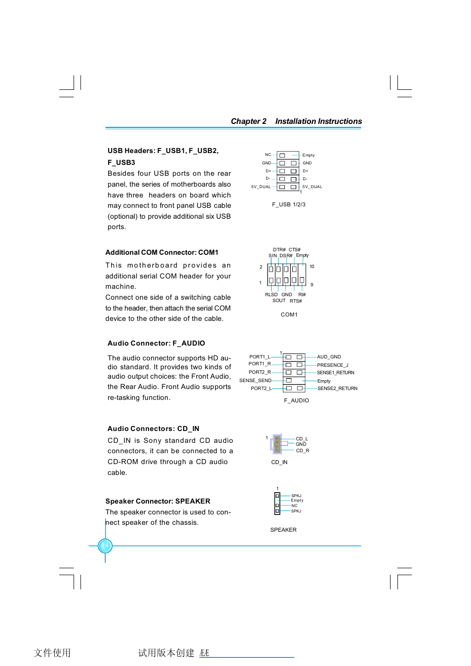 Chapter 2 installation instructions | Foxconn G9657MA-8EKRS2H User Manual | Page 21 / 69