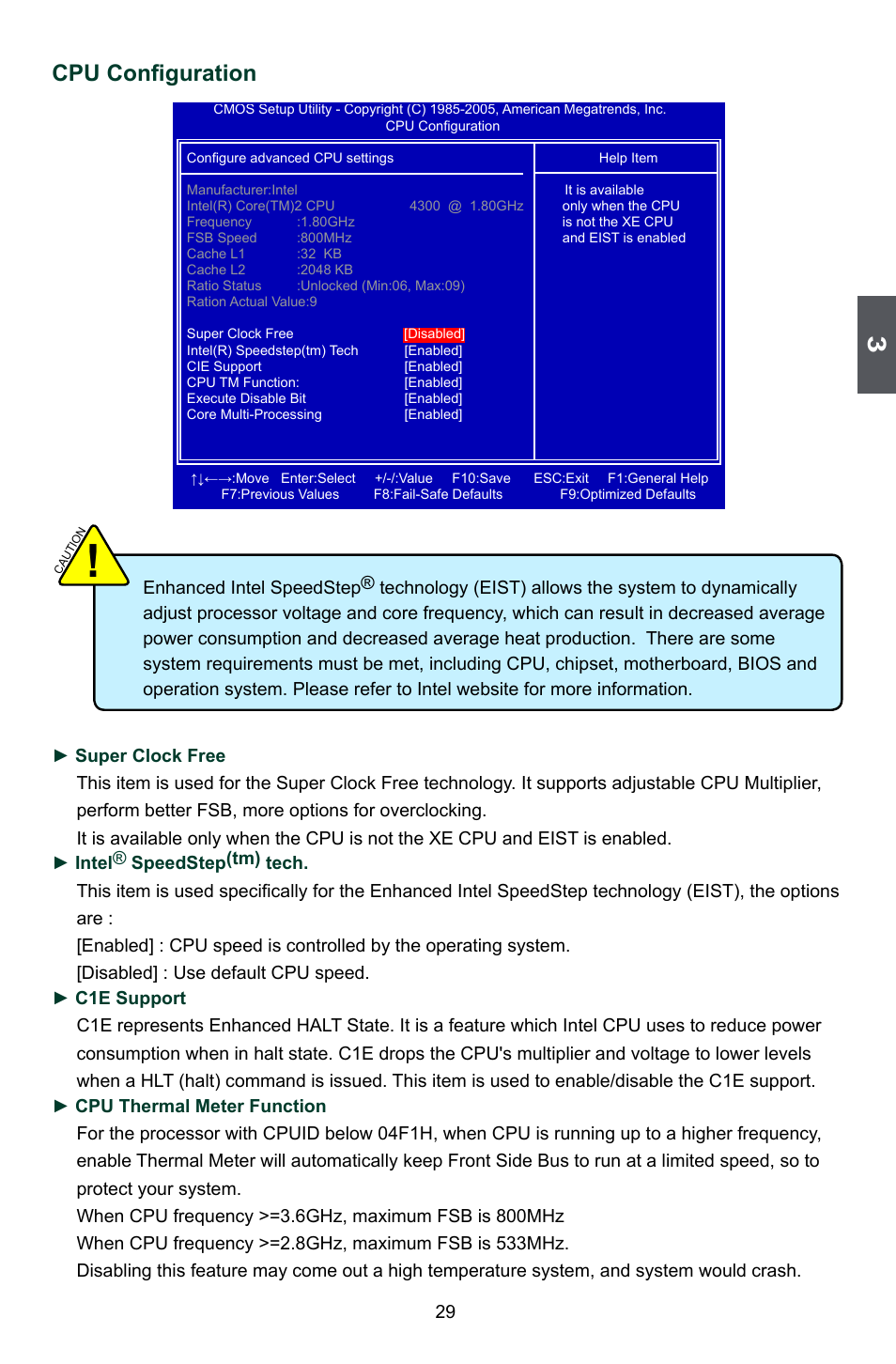 Cpu configuration | Foxconn P35A User Manual | Page 36 / 117