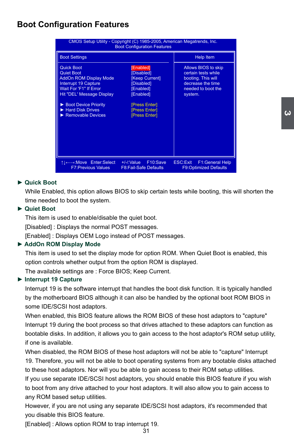 Boot configuration features | Foxconn P35A User Manual | Page 38 / 117