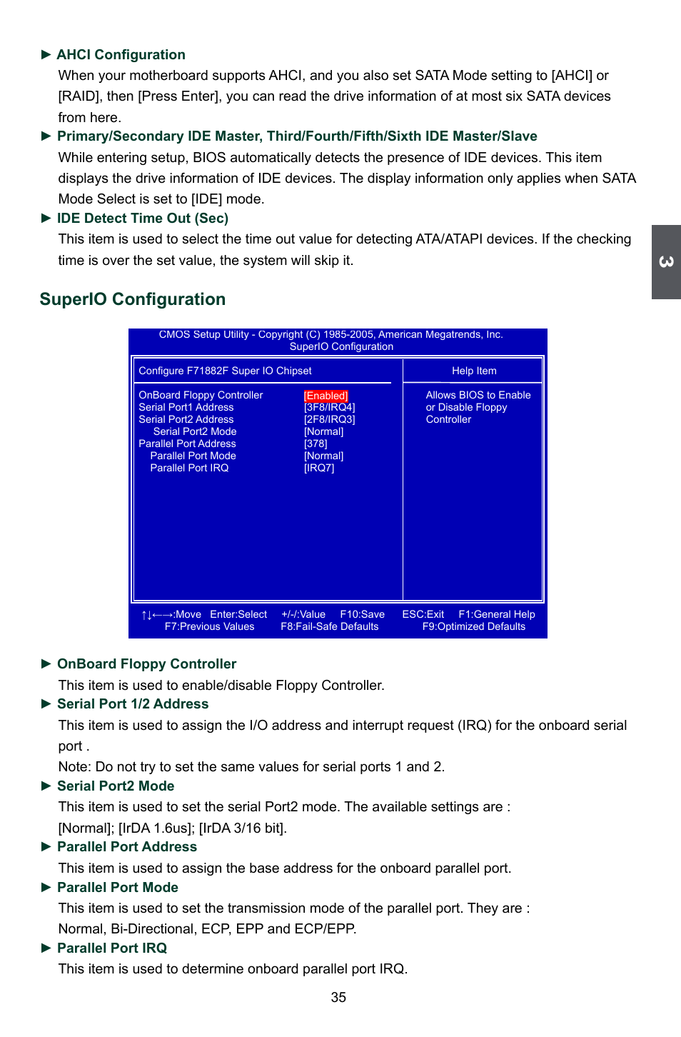 Superio configuration | Foxconn P35A User Manual | Page 42 / 117