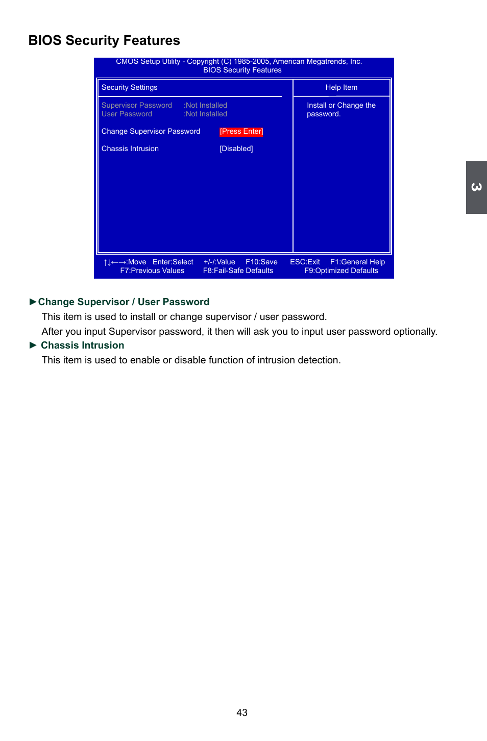 Bios security features | Foxconn P35A User Manual | Page 50 / 117