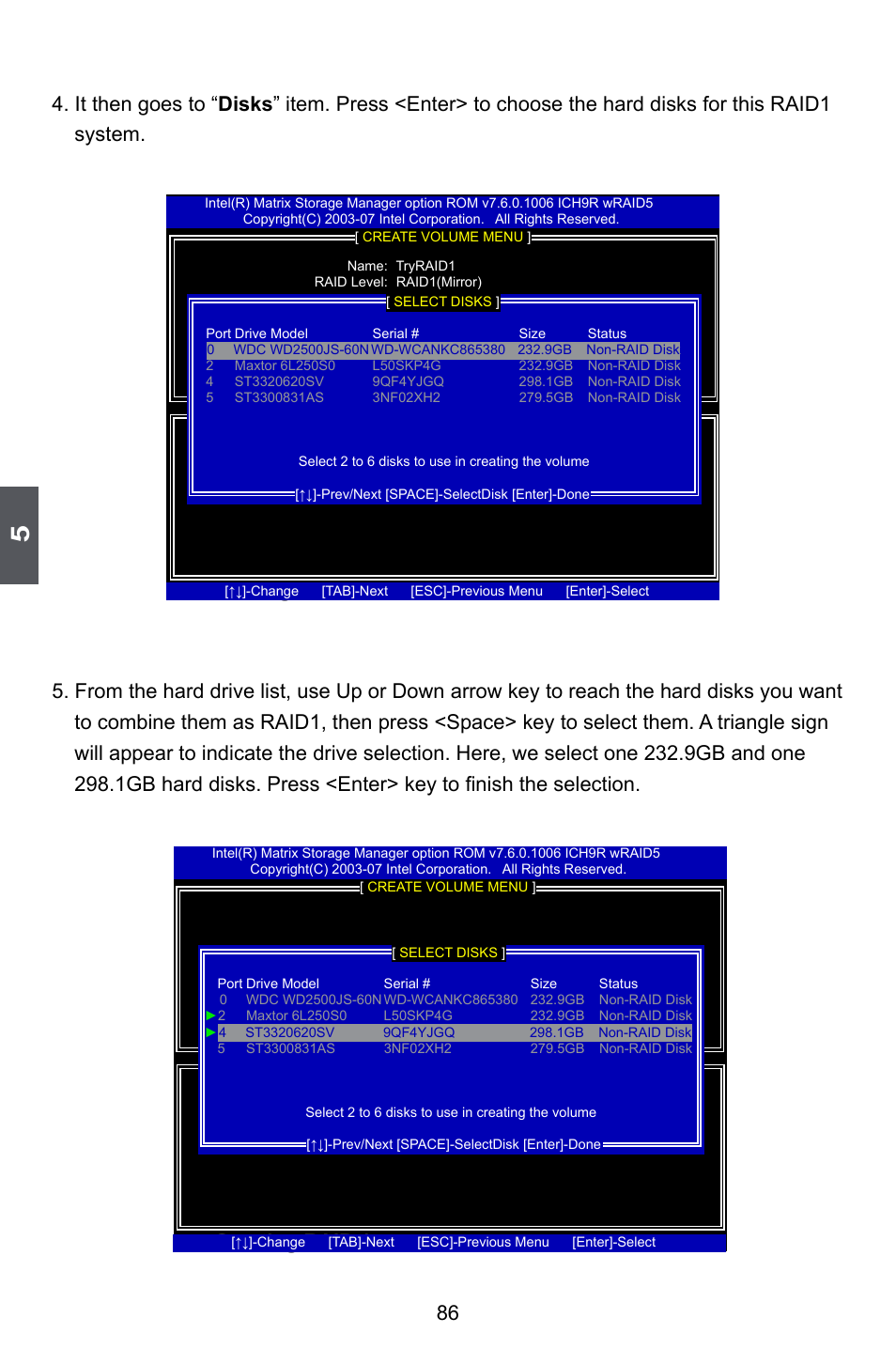 Creating raid 1 | Foxconn P35A User Manual | Page 93 / 117