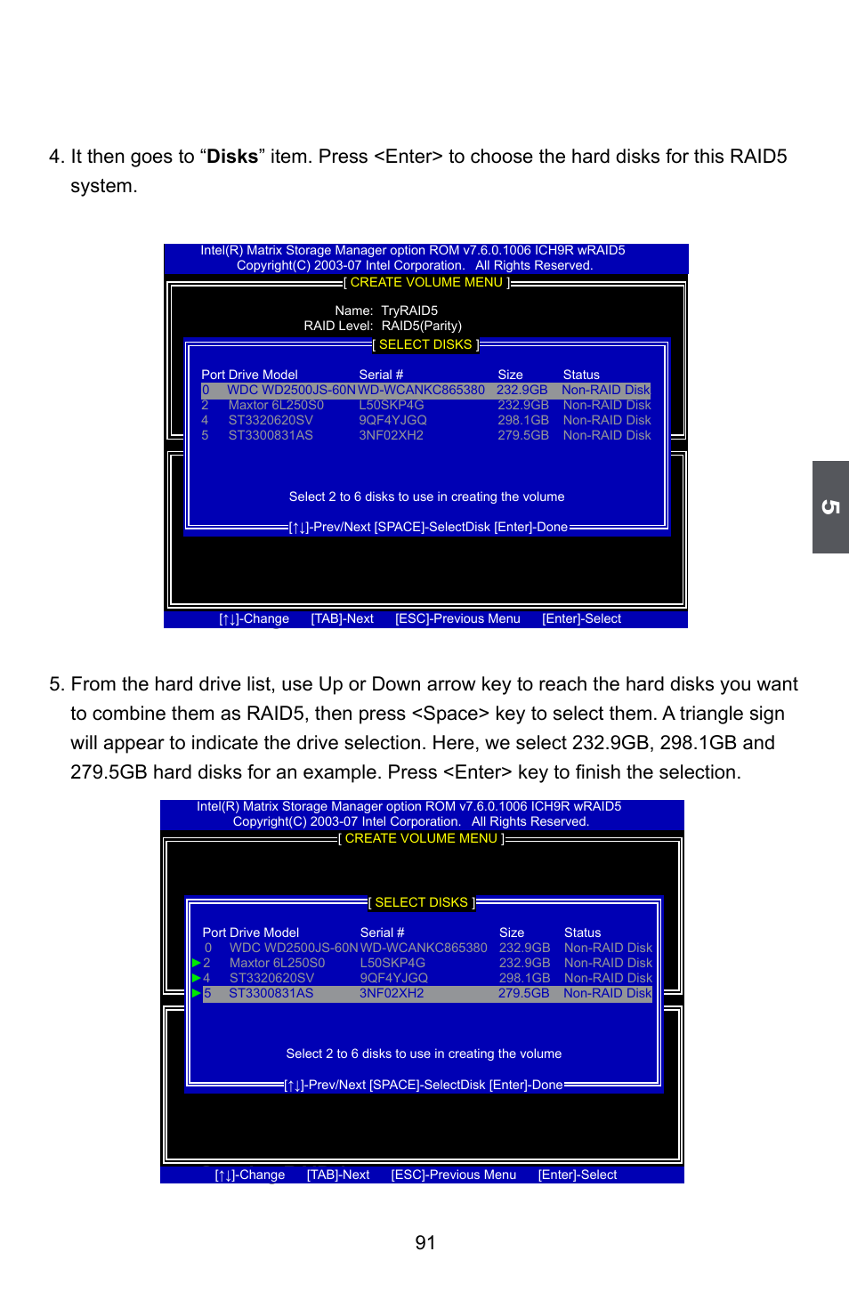 Creating raid 1 | Foxconn P35A User Manual | Page 98 / 117