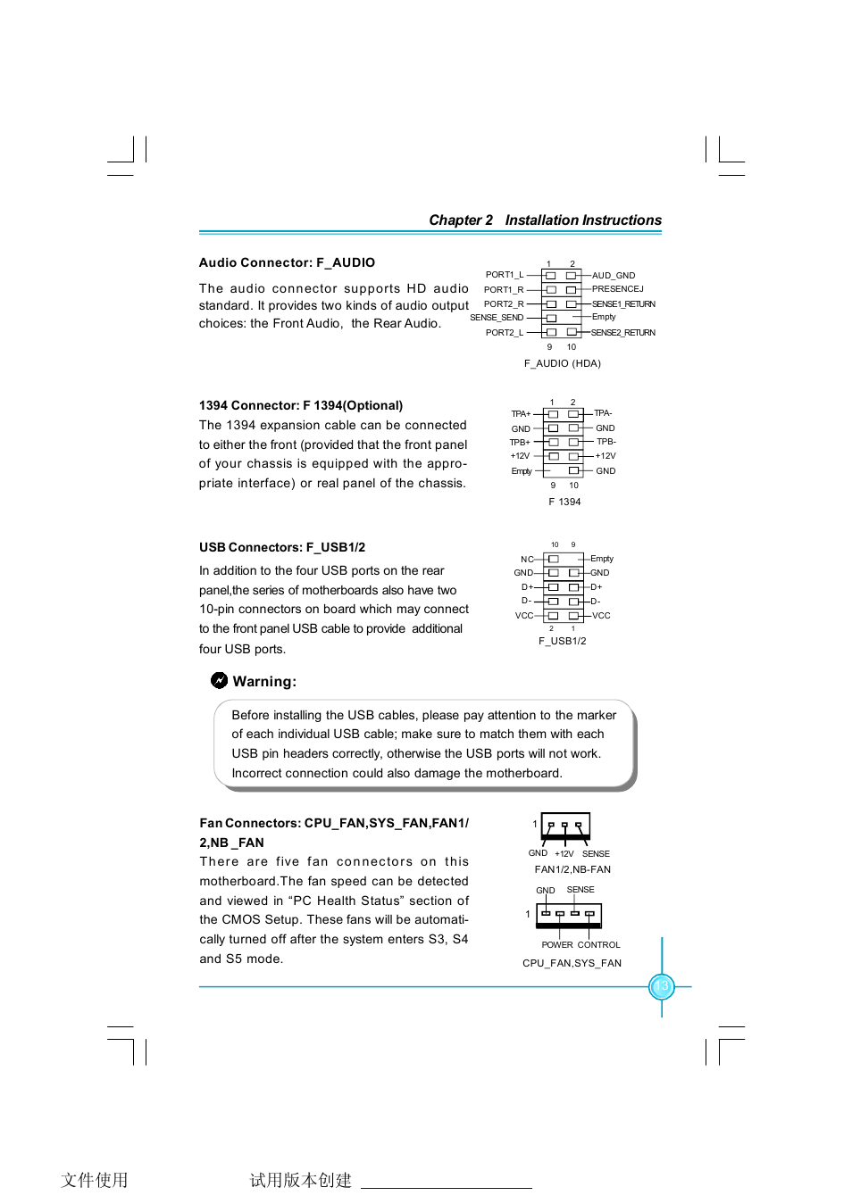 Chapter 2 installation instructions, Warning | Foxconn P35AP-S User Manual | Page 19 / 67