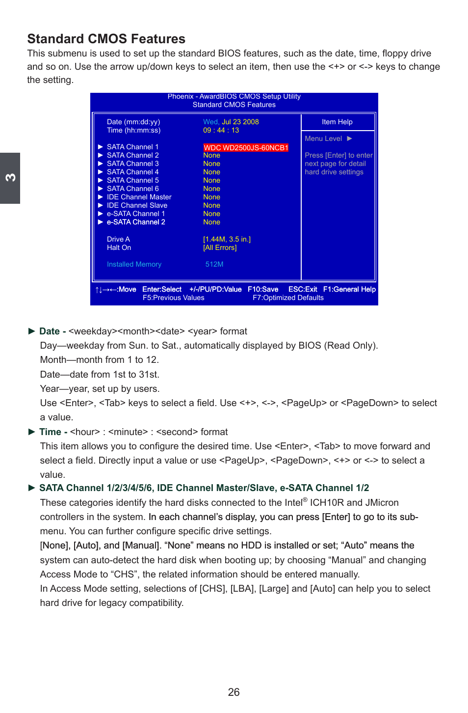Standard cmos features | Foxconn Avenger User Manual | Page 33 / 119
