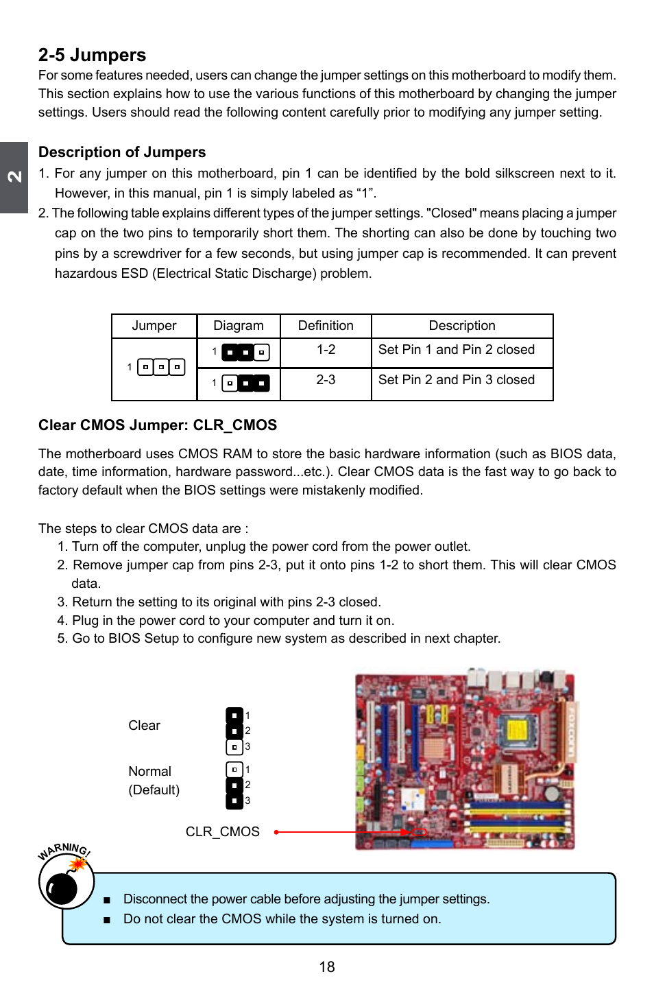 5 jumpers | Foxconn ELA User Manual | Page 25 / 117