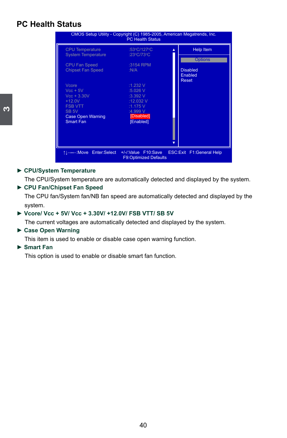 Pc health status | Foxconn ELA User Manual | Page 47 / 117