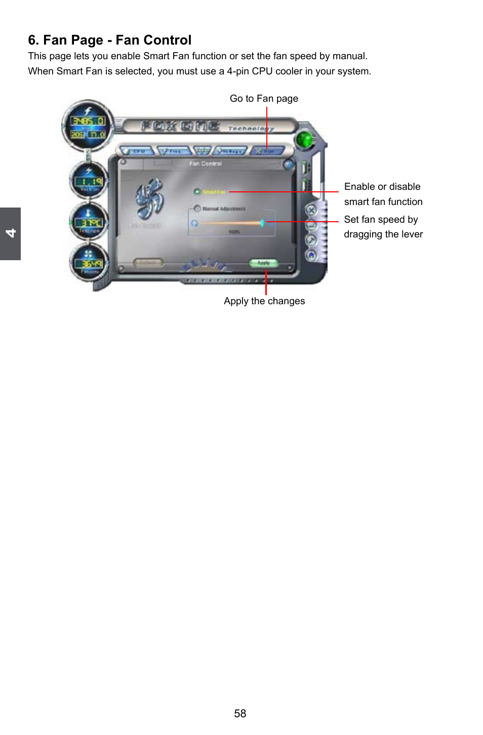 Fan page - fan control | Foxconn ELA User Manual | Page 65 / 117