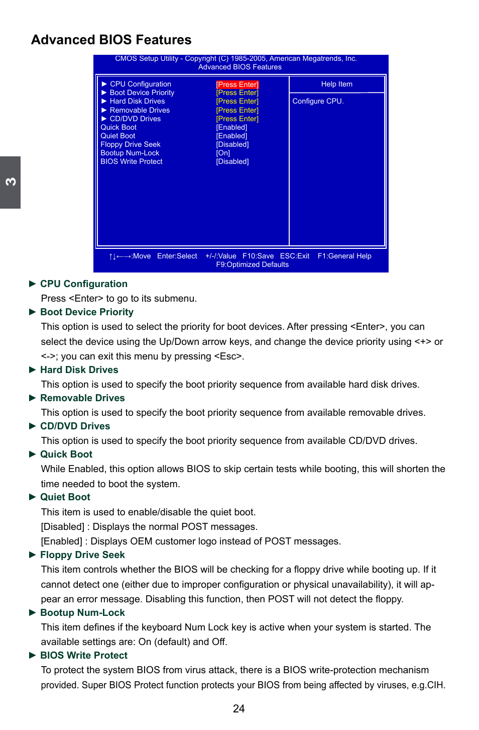 Advanced bios features | Foxconn P45A User Manual | Page 31 / 116