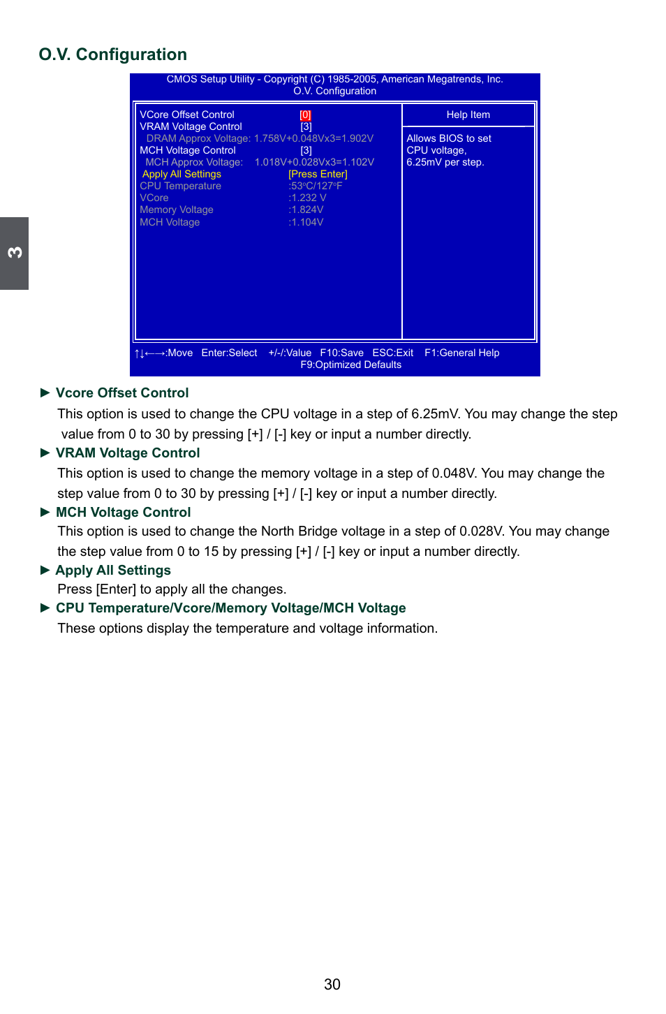 O.v. configuration | Foxconn P45A User Manual | Page 37 / 116