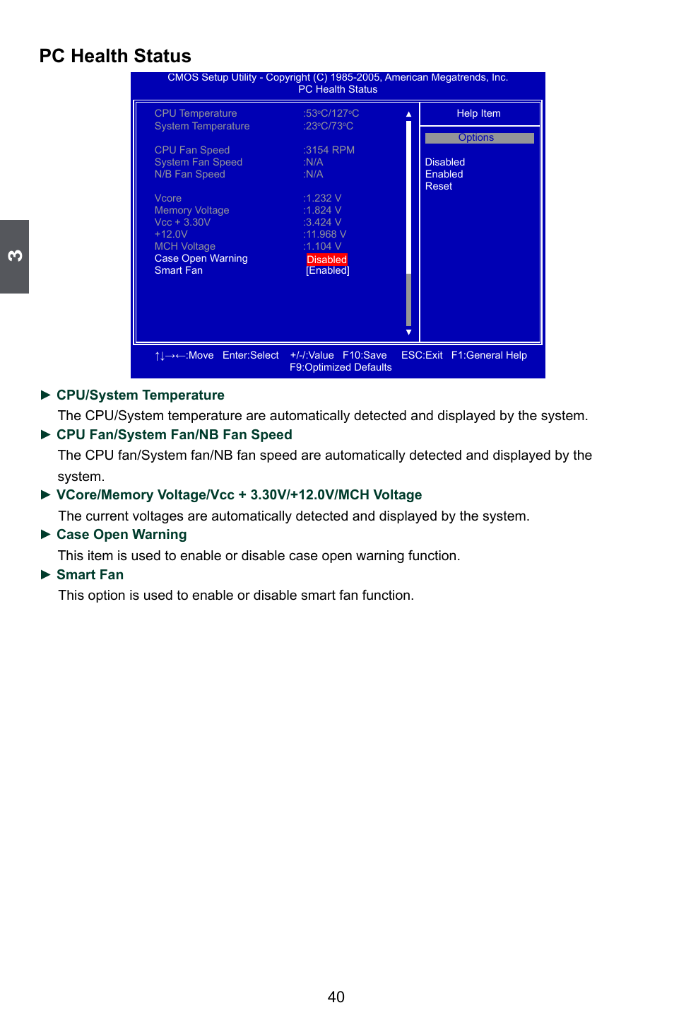 Pc health status | Foxconn P45A User Manual | Page 47 / 116