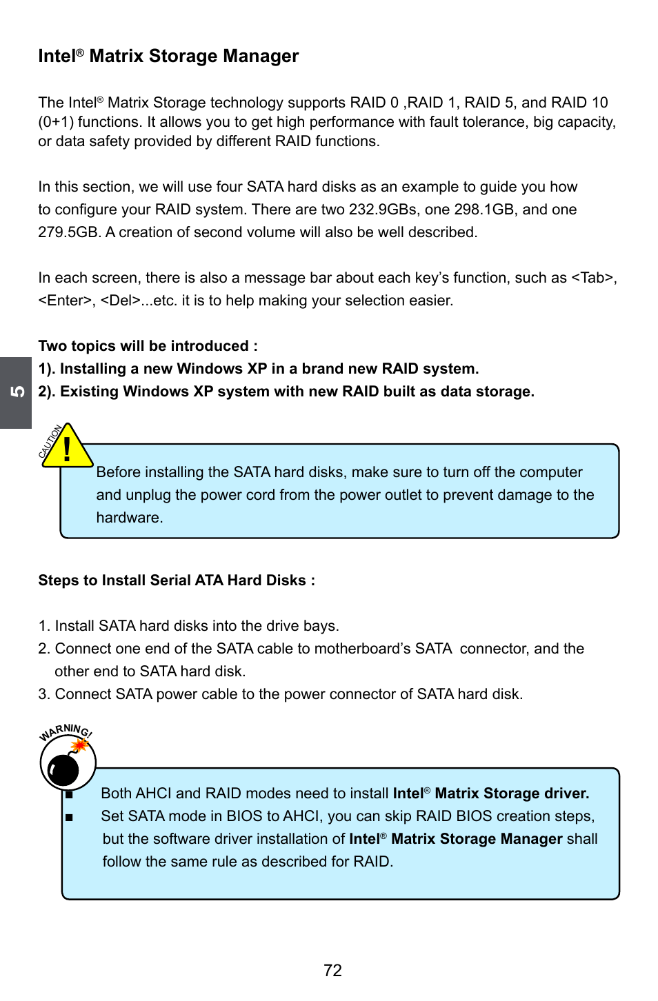 Intel, Matrix storage manager | Foxconn P45A User Manual | Page 79 / 116