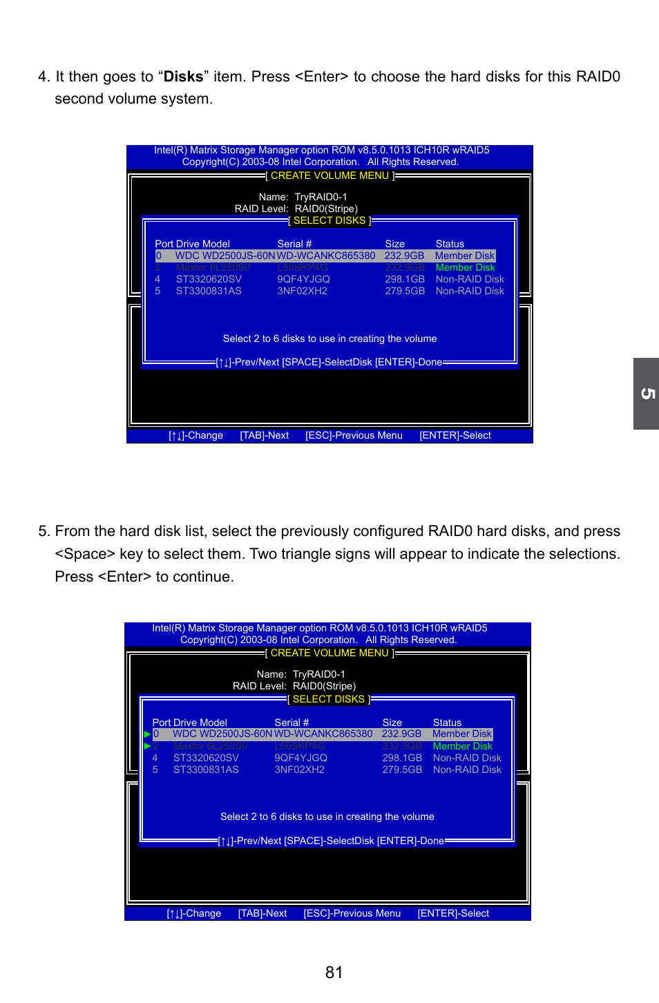Creating raid 1 | Foxconn P45A User Manual | Page 88 / 116