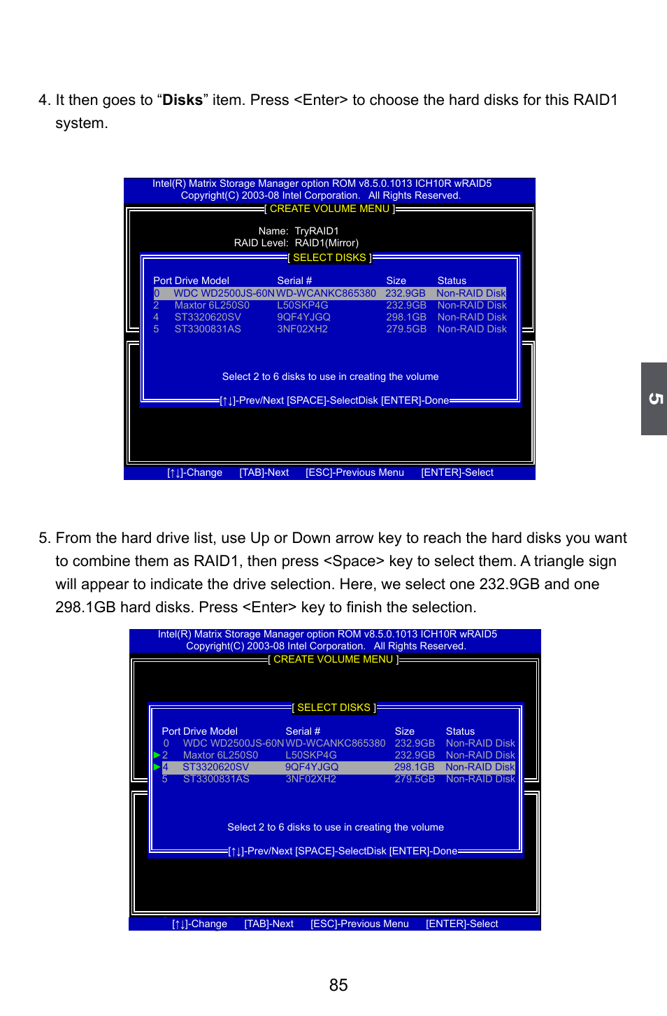 Creating raid 1 | Foxconn P45A User Manual | Page 92 / 116