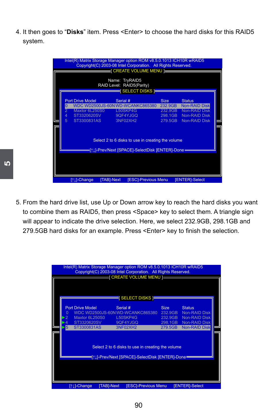 Creating raid 1 | Foxconn P45A User Manual | Page 97 / 116