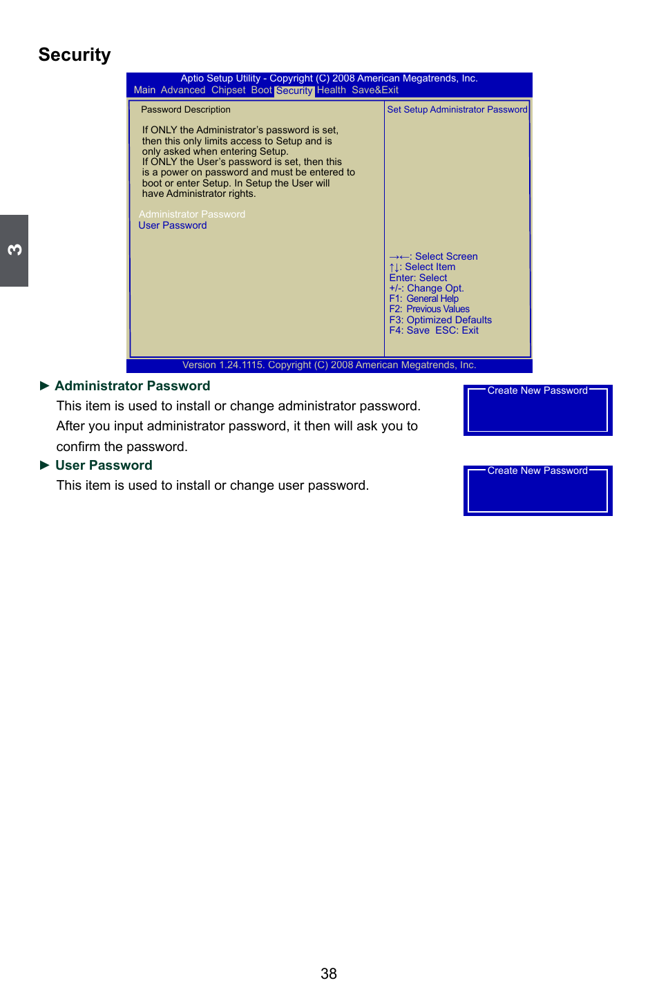 Security | Foxconn Q45M User Manual | Page 45 / 113