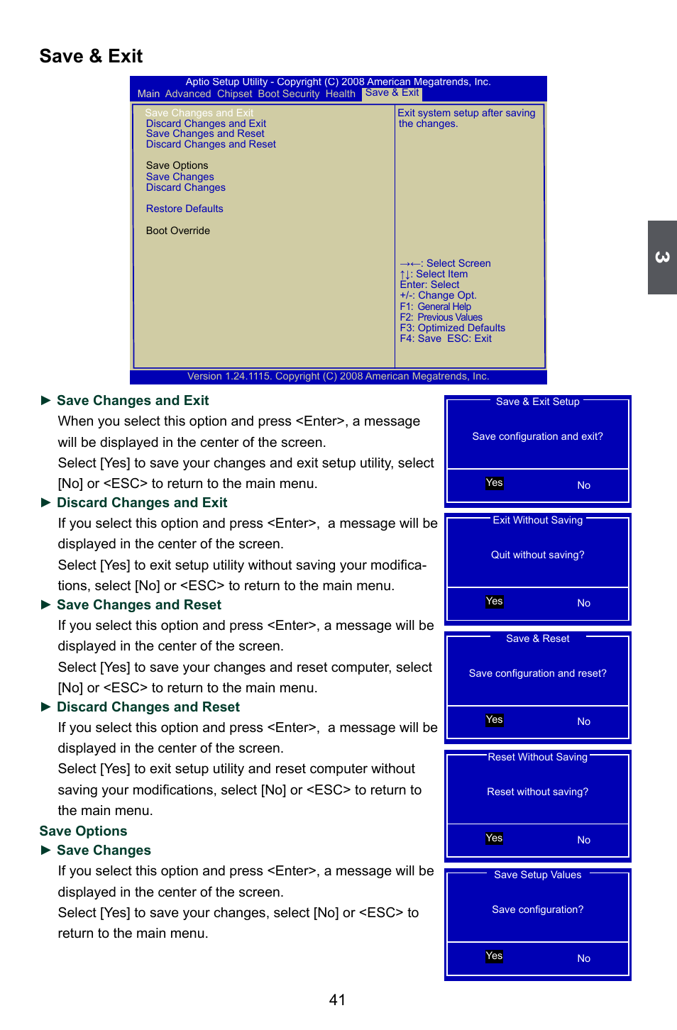 Save & exit | Foxconn Q45M User Manual | Page 48 / 113