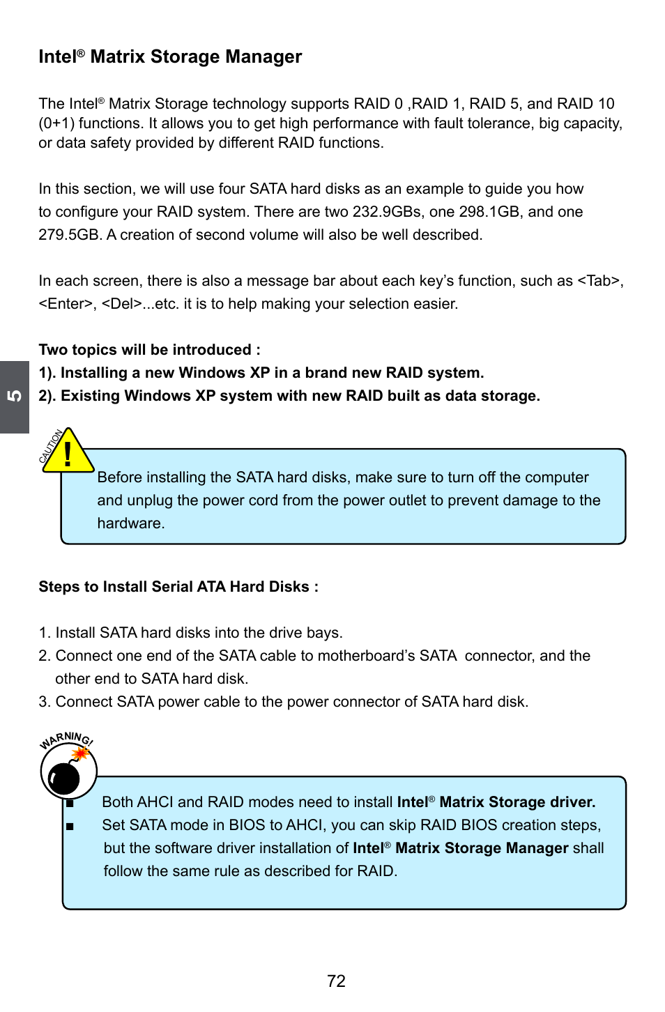 Intel, Matrix storage manager | Foxconn Q45M User Manual | Page 79 / 113