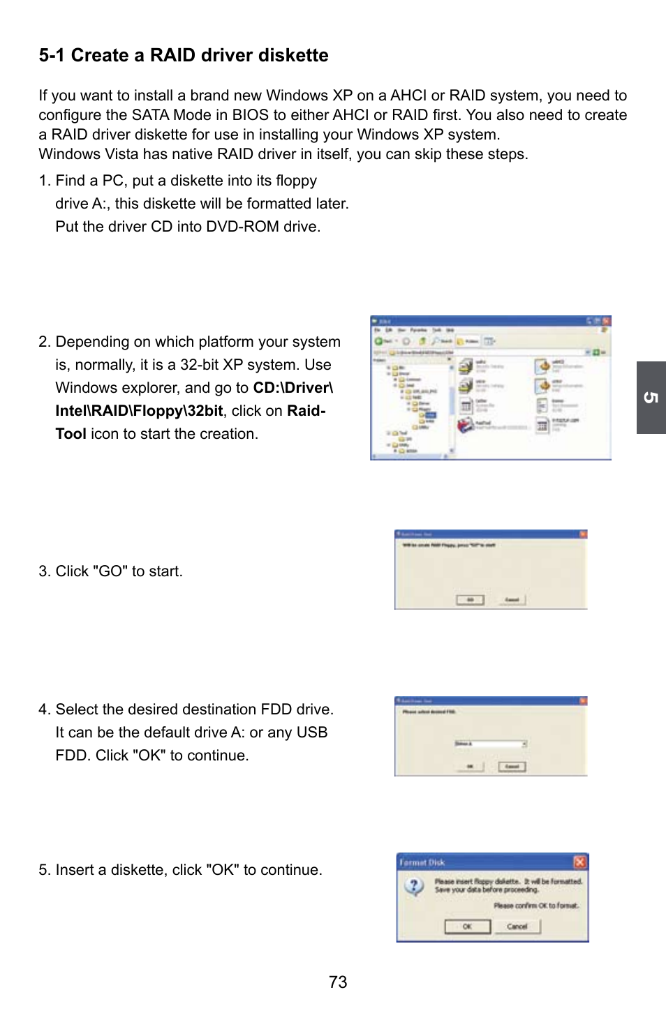 1 create a raid driver diskette | Foxconn Q45M User Manual | Page 80 / 113