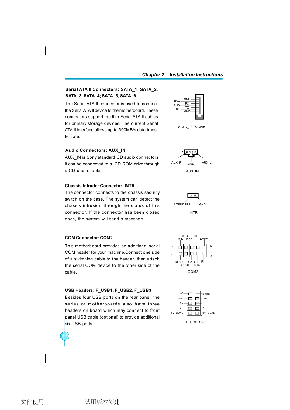 Chapter 2 installation instructions | Foxconn Q9657MC-8KRS2H V1.1 User Manual | Page 20 / 57