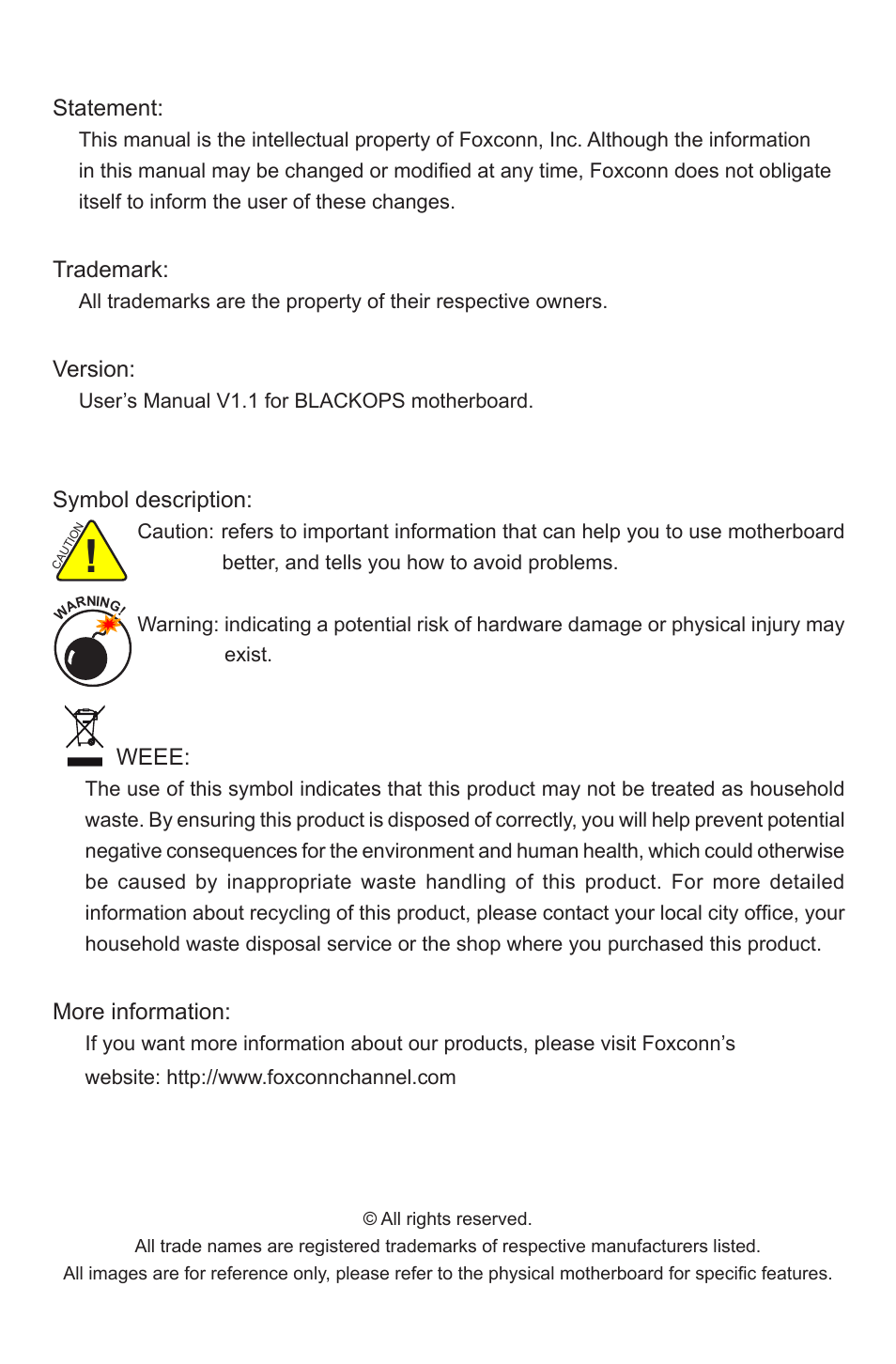 Foxconn BLACKOPS User Manual | Page 2 / 120