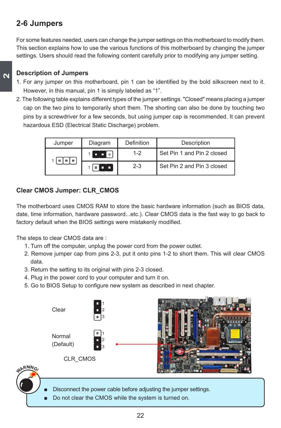 6 jumpers | Foxconn BLACKOPS User Manual | Page 29 / 120