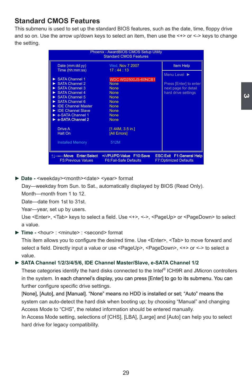 Standard cmos features | Foxconn BLACKOPS User Manual | Page 36 / 120
