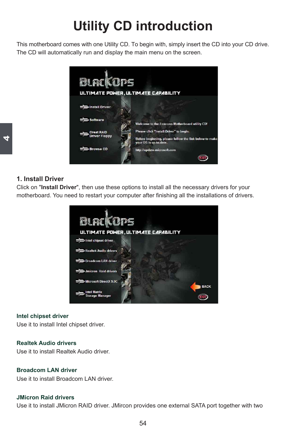 Utility cd introduction | Foxconn BLACKOPS User Manual | Page 61 / 120