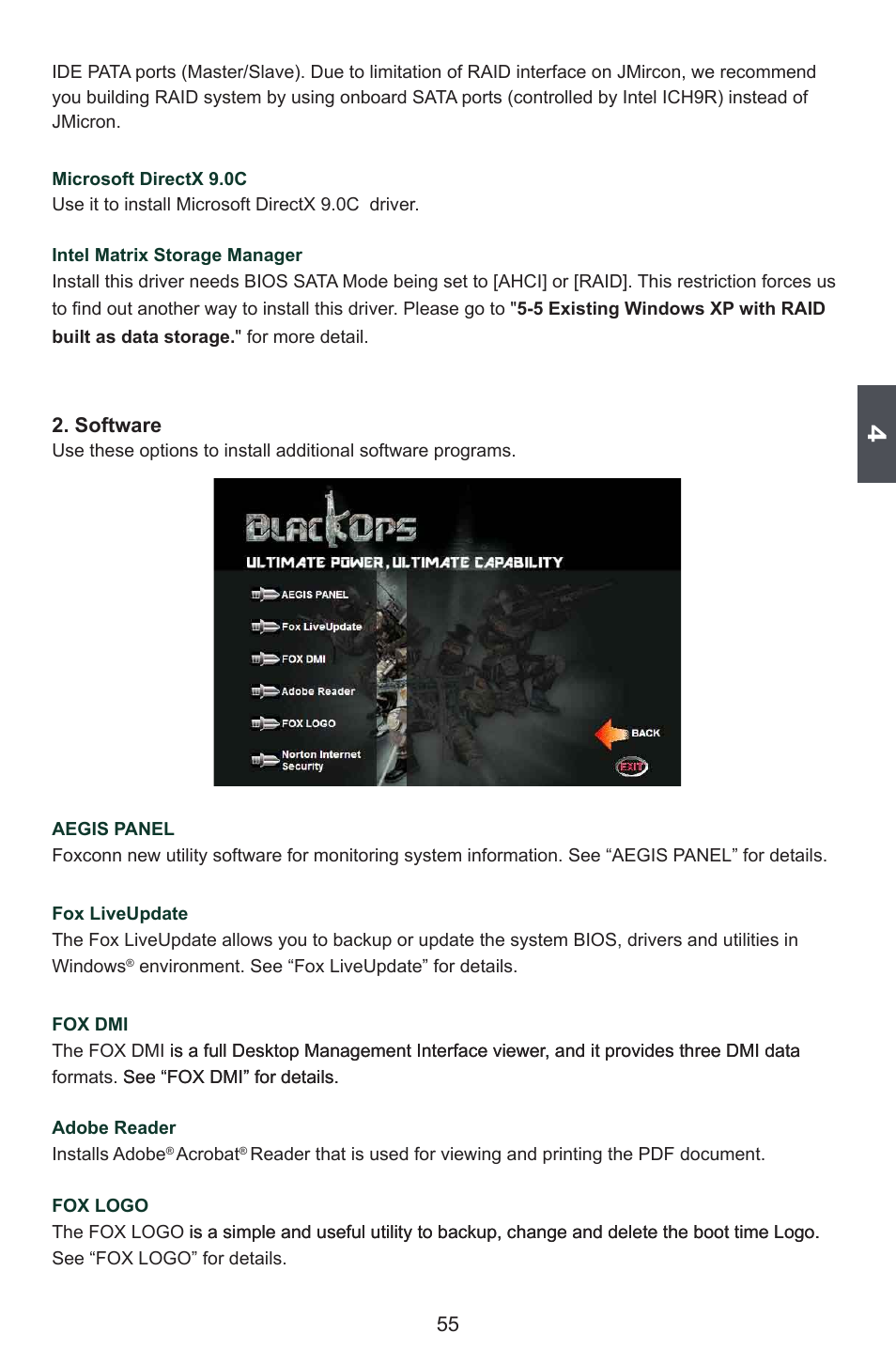 Foxconn BLACKOPS User Manual | Page 62 / 120