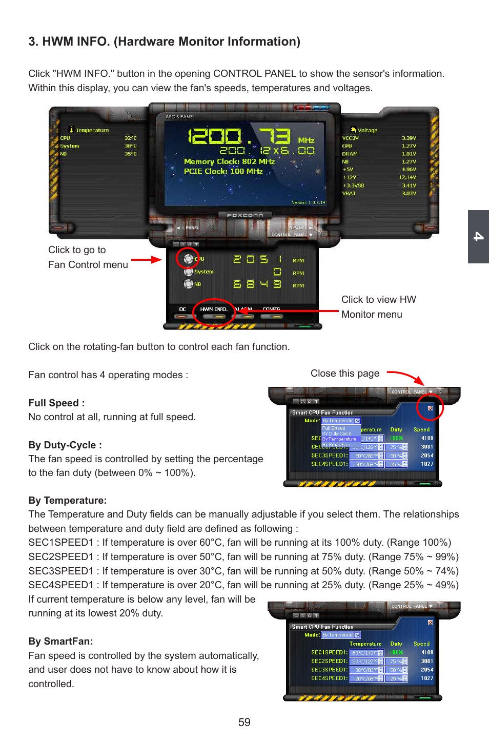 Hwm info. �hardware monitor information | Foxconn BLACKOPS User Manual | Page 66 / 120