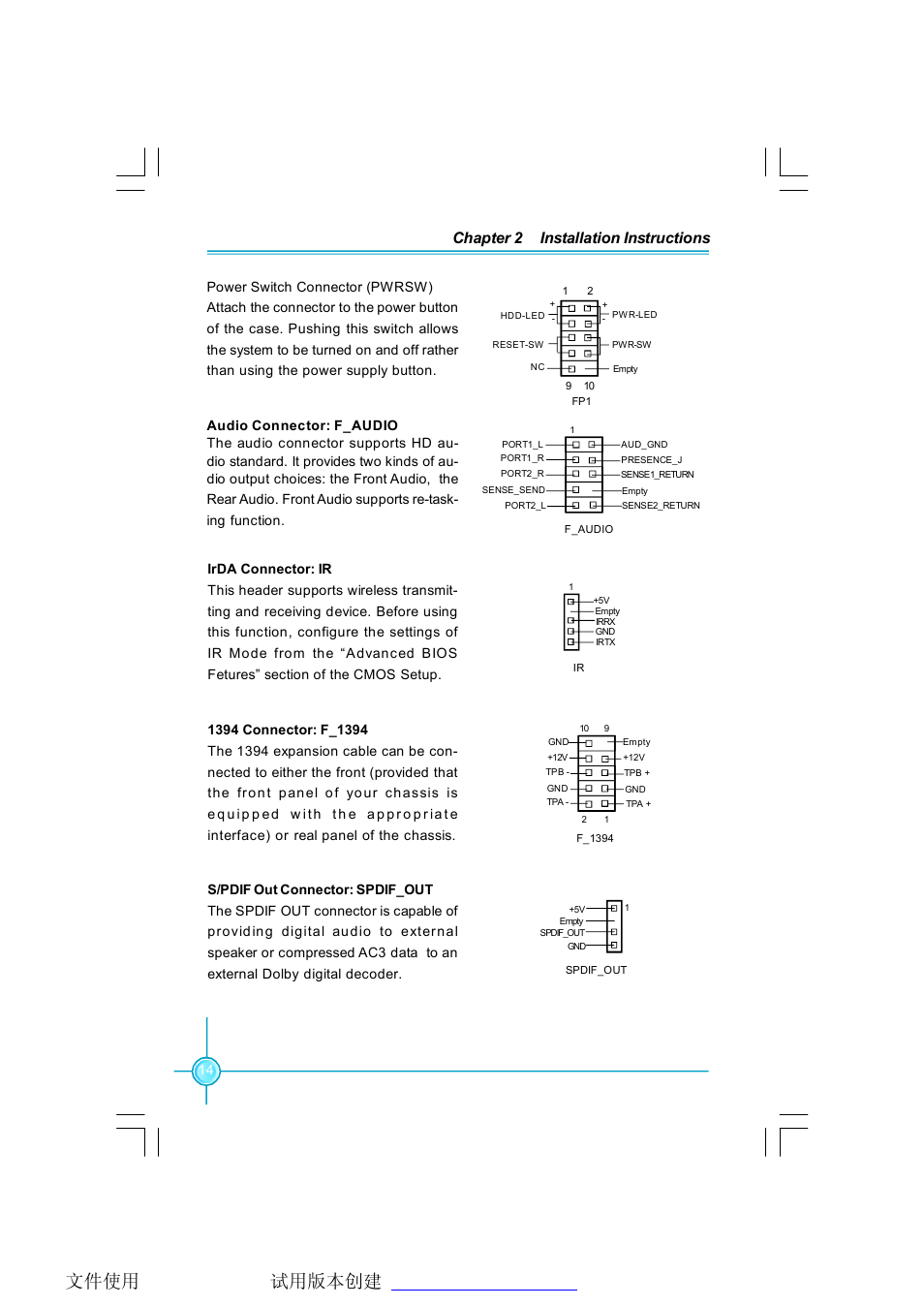 Chapter 2 installation instructions | Foxconn N68S7AA-8EKRS2H User Manual | Page 22 / 92