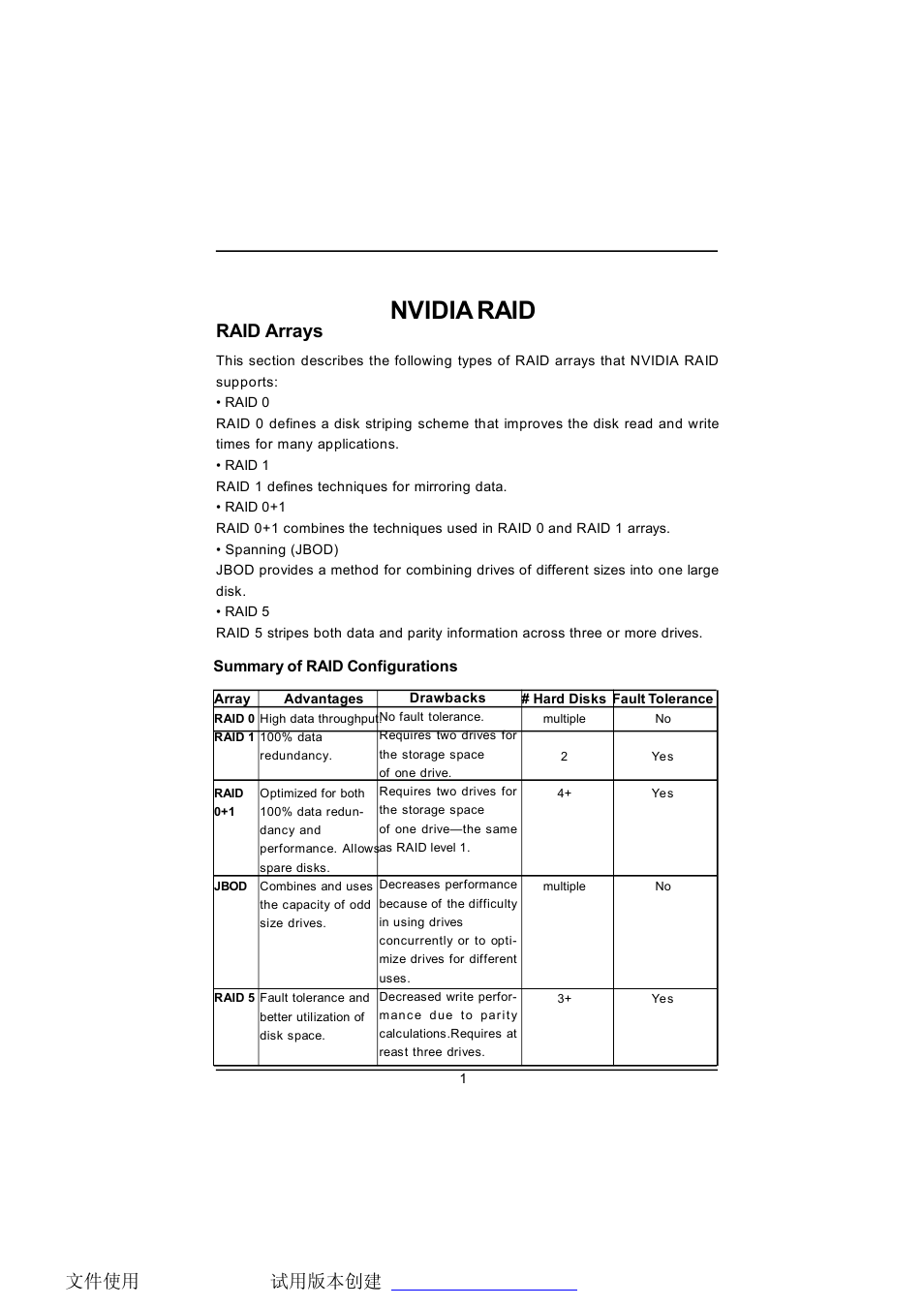 Nvidia raid, Raid arrays | Foxconn NF4SLI7AA-8EKRS2 Raid manual User Manual | Page 3 / 30