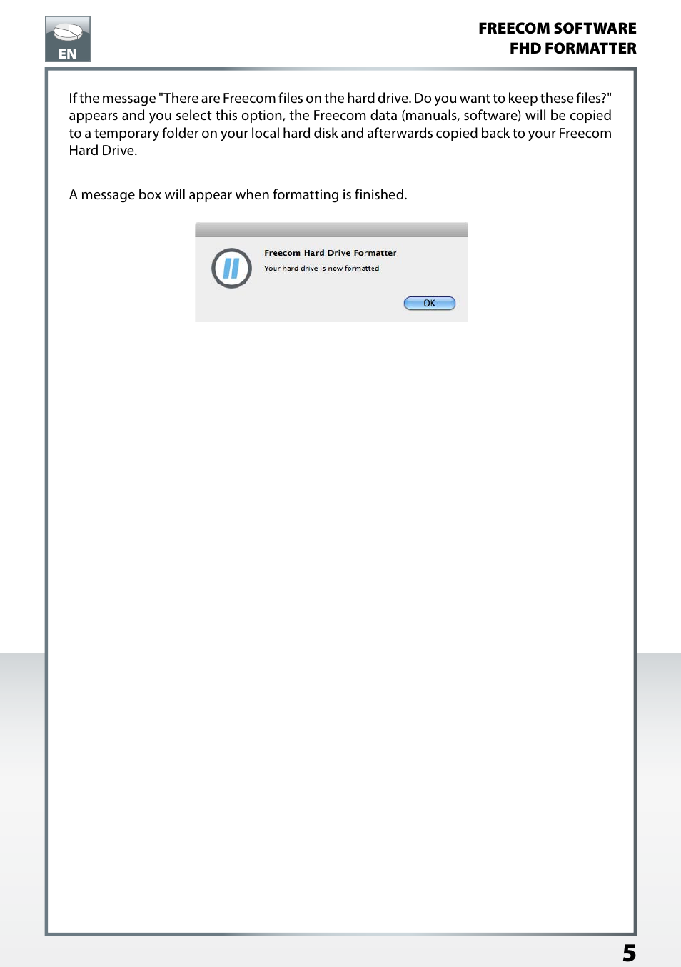 Freecom Mac Formatter User Manual | Page 5 / 5