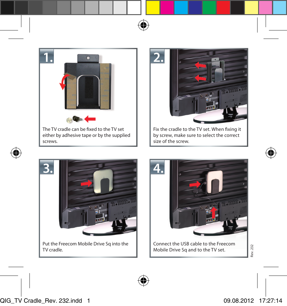 Freecom TV cradle User Manual | 1 page